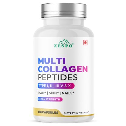 Multi Collagen Peptides – Types I, II, III, V & X – 120 Capsules