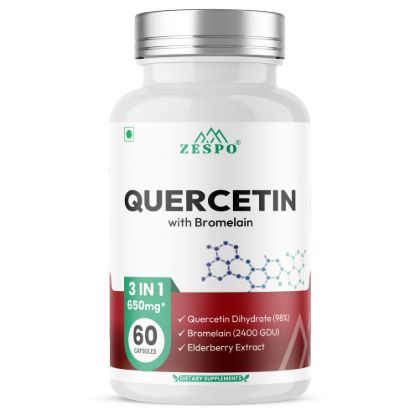 Picture of Zespo Quercetin with Bromelain and Elderberry 650 mg - 60 Capsules