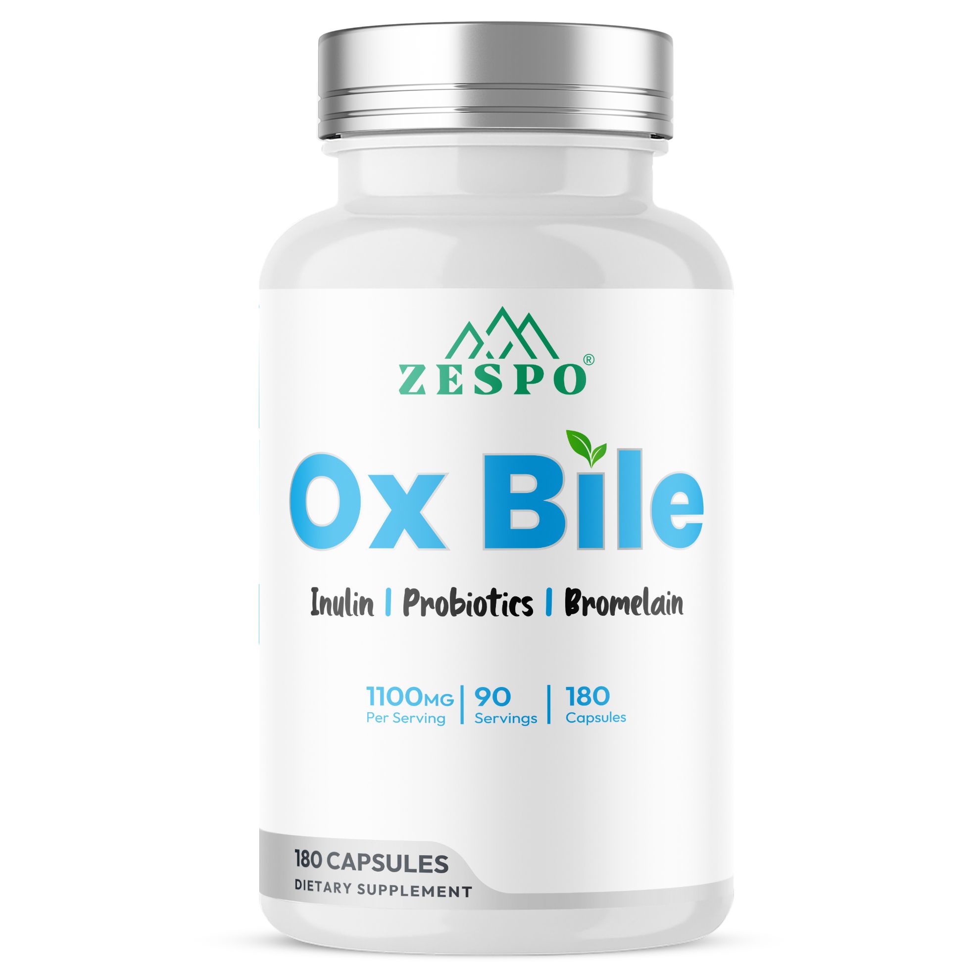 Picture of Ox Bile 1100mg with Inulin – 180 Capsules