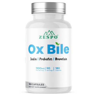 Ox Bile 1100mg with Inulin – 180 Capsules
