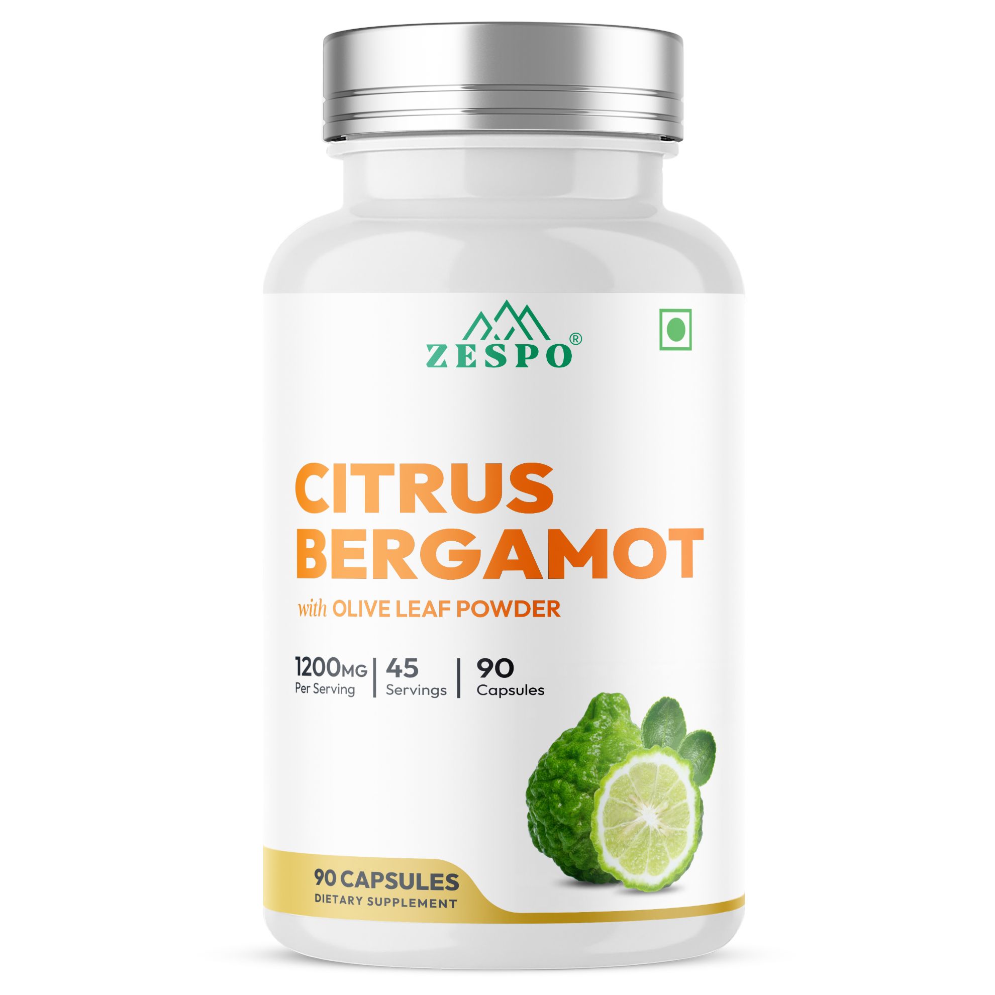 Picture of Zespo Citrus Bergamot 1,200 mg with Olive Leaf - 90 Capsules