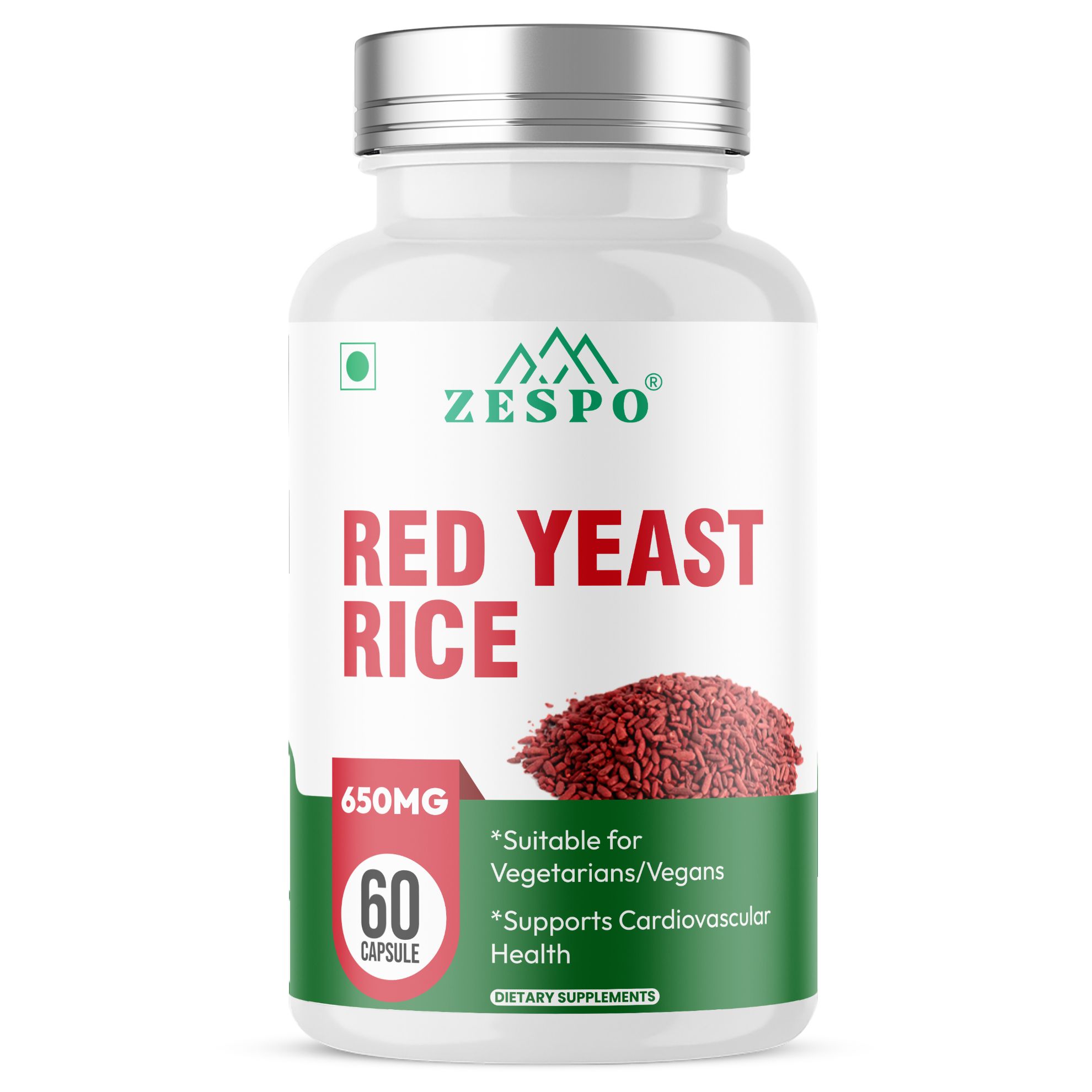 Picture of Zespo Red Yeast Rice Extract with CoQ10 650 mg - 60 Capsules