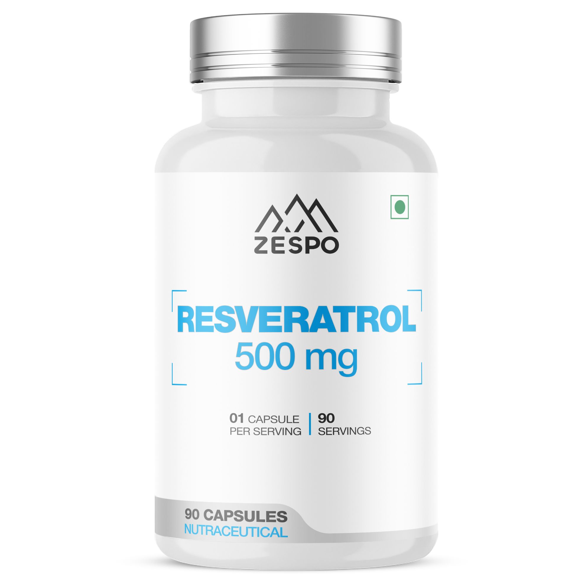 Picture of Zespo Trans-Resveratrol 500 mg - 90 Veg Capsules