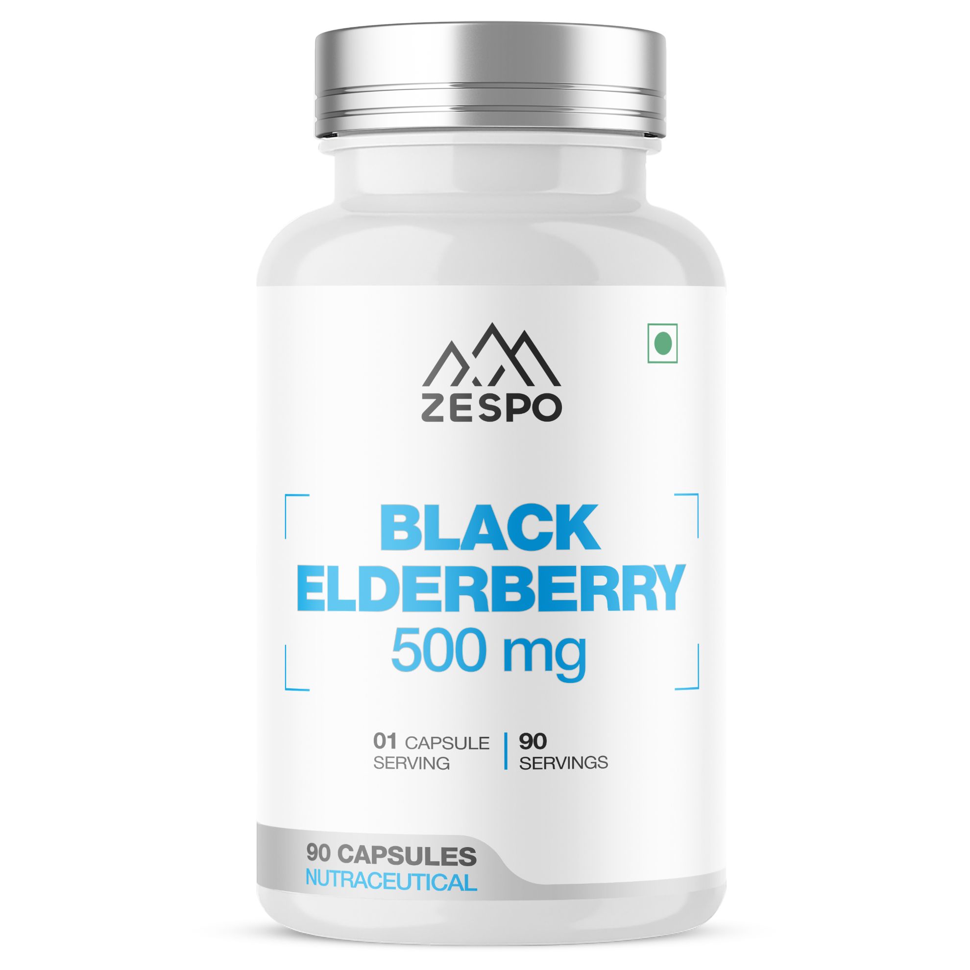 Picture of Zespo Black Elderberry 500 mg - 90 Veg Capsules