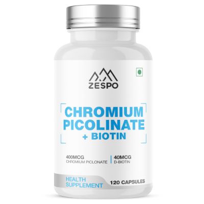 Zespo Chromium Picolinate 400 mcg + Biotin 40 mcg - 120 Veg Capsules