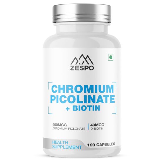 Zespo Chromium Picolinate 400 mcg + Biotin 40 mcg - 120 Veg Capsules