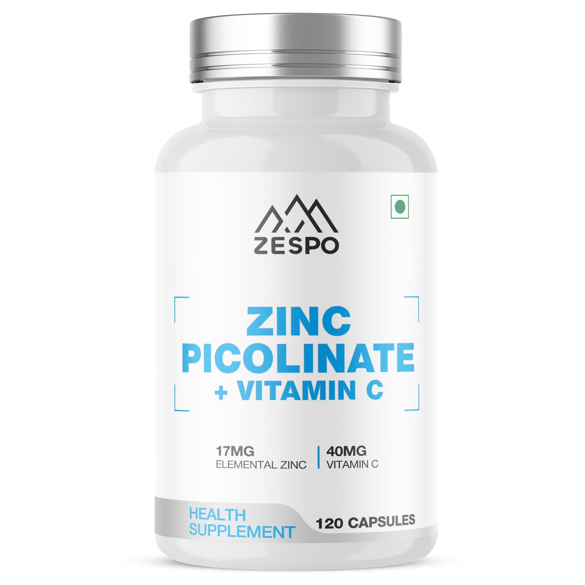 Picture of Zespo Zinc Picolinate 81 mg + Vitamin C 40 mg - 120 Veg Capsules