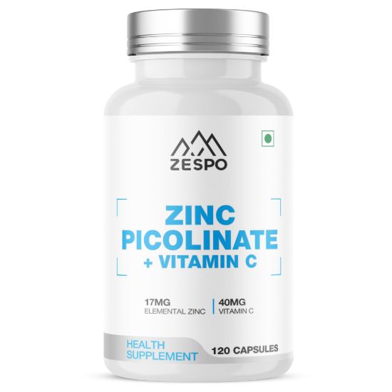 Zespo Zinc Picolinate 81 mg + Vitamin C 40 mg - 120 Veg Capsules
