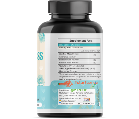 Sea moss supplement facts pic