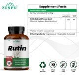 Zespo Rutin 600mg capsules bottle front label 60 capsules vegan non-GMO.