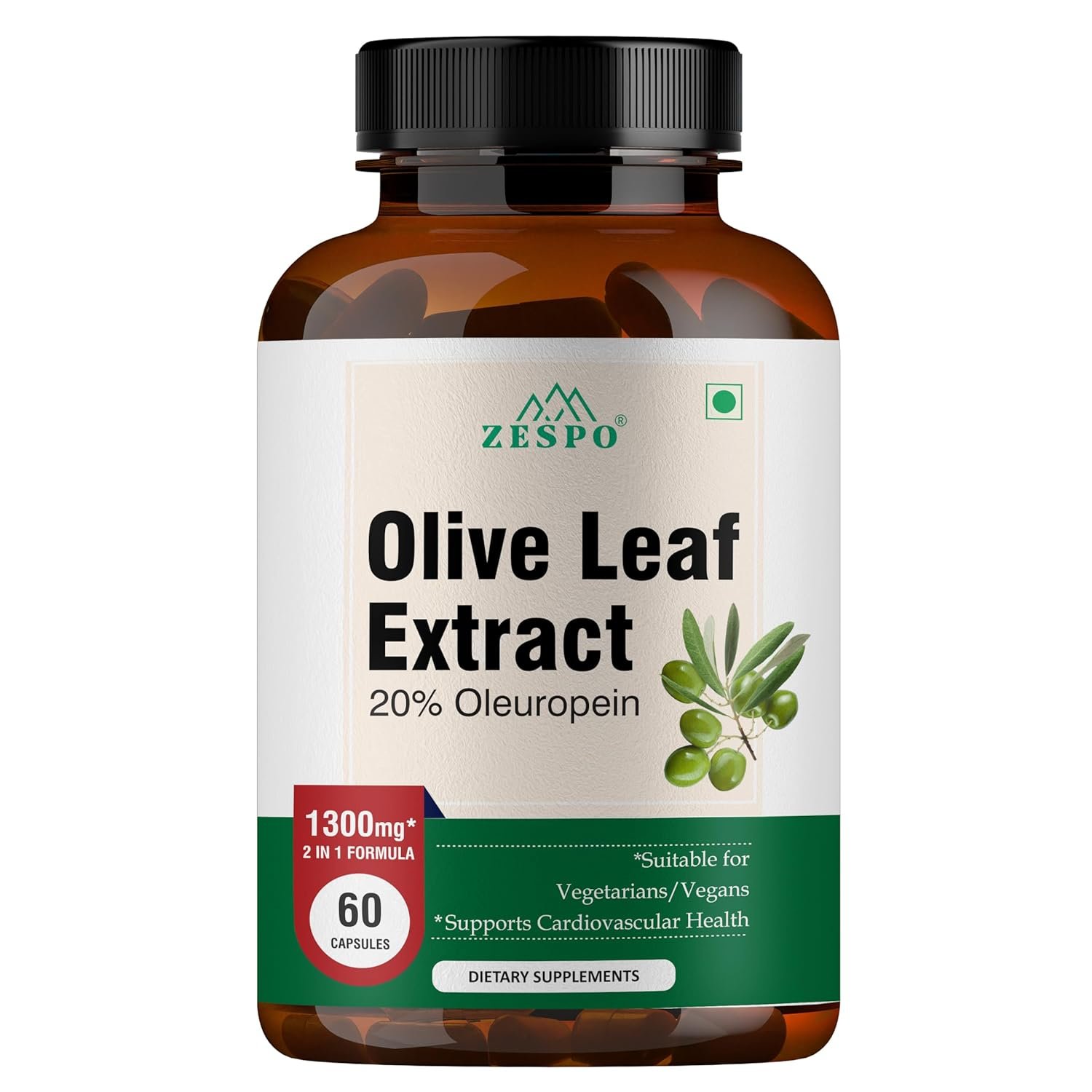 Olive Leaf Extract – 60 Capsules 20% Oleuropein