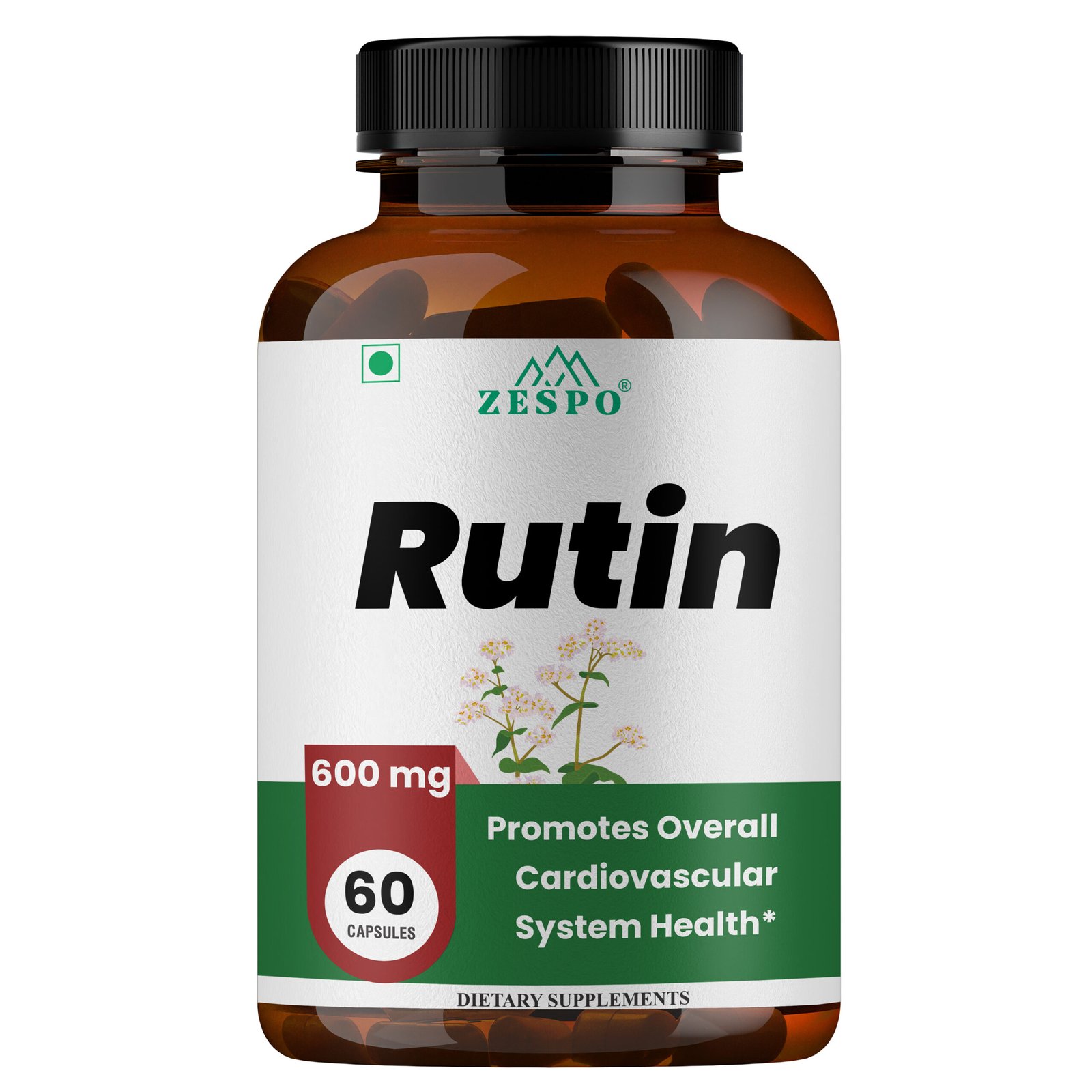 Rutin 600mg – 60 Capsules Pure Bioflavonoid Supplement