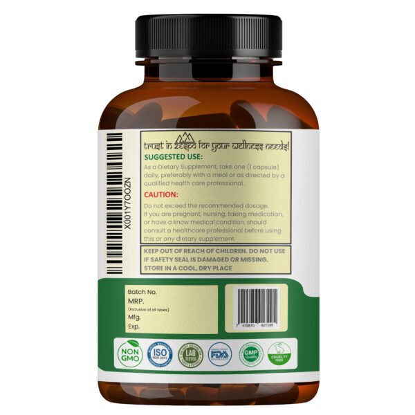 Zespo Rutin 600mg capsules bottle front label 60 capsules vegan non-GMO.