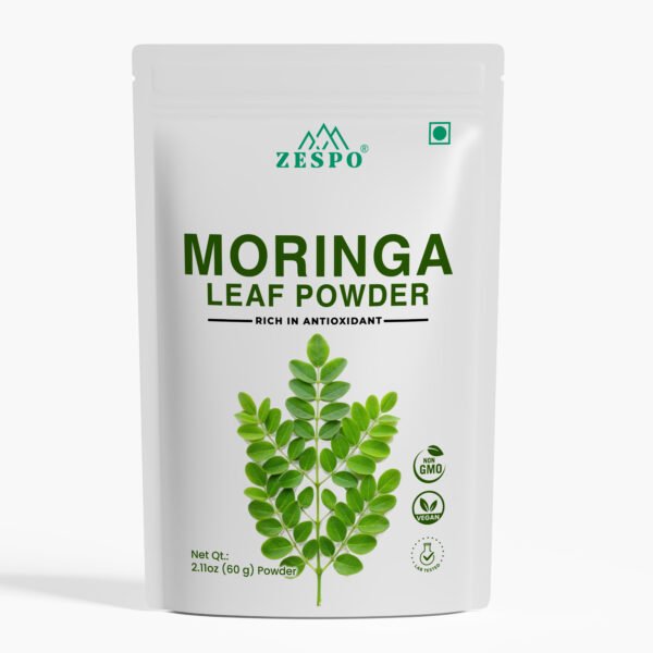 Zespo Moringa Leaf Powder 60g – Vegan, Non-GMO, Nutraceutical Supplement