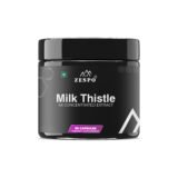 High-quality Zespo Milk Thistle supplement, featuring 500mg concentrated Milk Thistle Seed Extract (equivalent to 2000mg), packed in 90 vegetable capsules.