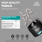 Zespo TUDCA 500mg Capsules – Front Label Bottle