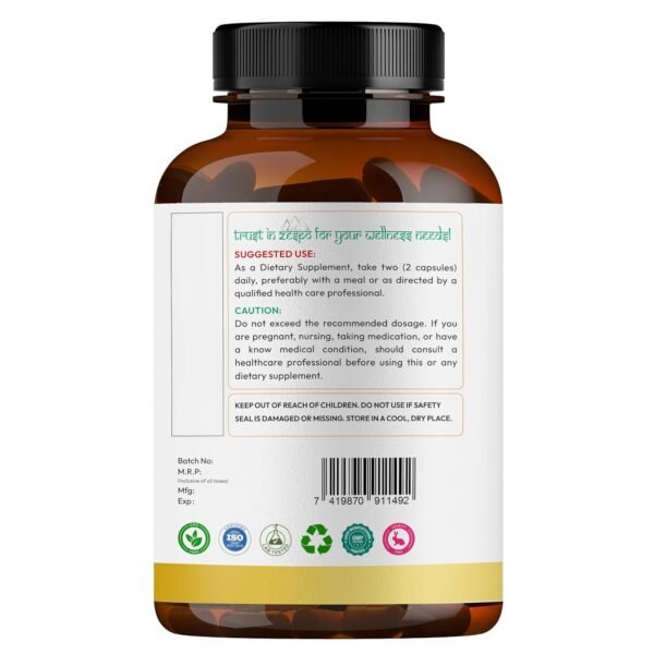 Zespo Multi Collagen Peptides Capsules back label and suggested use
