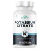 Zespo Potassium Citrate 800mg 150 Capsules Supplement Bottle Front
