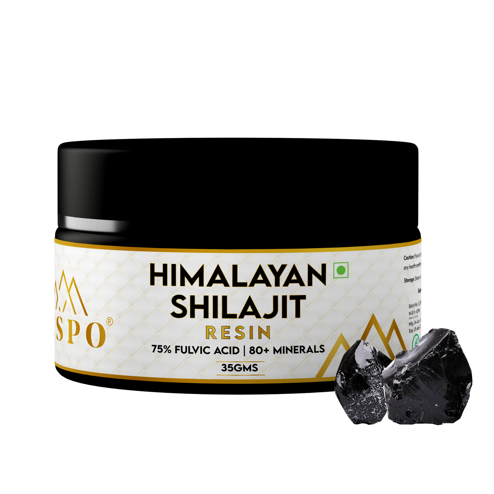 Himalayan Shilajit Resin 35g 75% Fulvic Acid 80+ Trace Minerals
